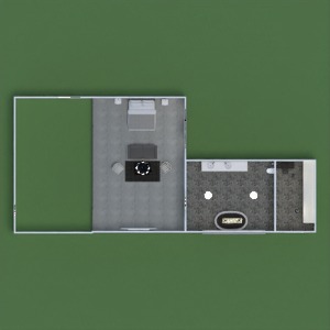 planos apartamento dormitorio salón cocina comedor descansillo 3d
