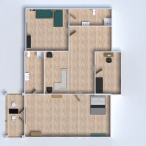 floorplans 露台 卧室 景观 玄关 储物室 3d