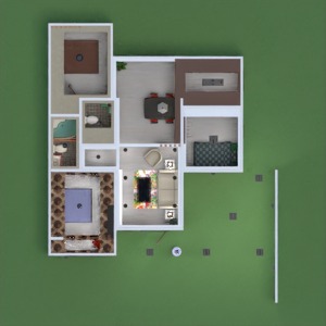 floorplans appartement maison terrasse salon cuisine 3d