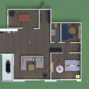 planos casa muebles dormitorio exterior arquitectura 3d