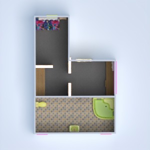 floorplans vonia miegamasis vaikų kambarys 3d