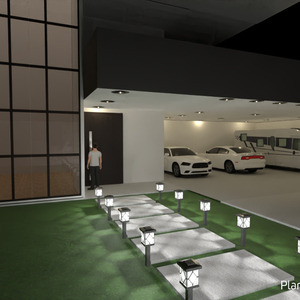 progetti casa garage illuminazione architettura 3d