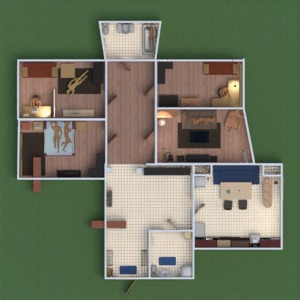 floorplans appartement maison meubles décoration salle de bains chambre à coucher paysage entrée 3d