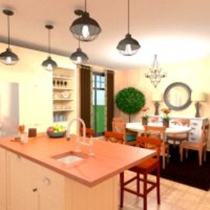 планировки дом кухня столовая 3d