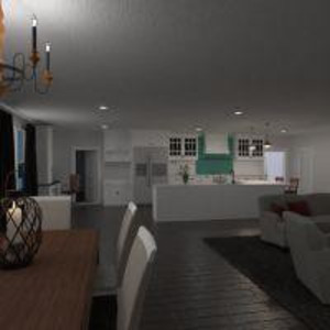 floorplans namas baldai dekoras svetainė virtuvė 3d