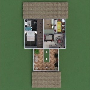 floorplans namas terasa baldai valgomasis аrchitektūra 3d