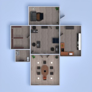 floorplans appartement décoration café espace de rangement studio 3d