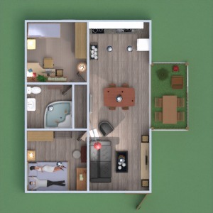 planos casa muebles decoración 3d