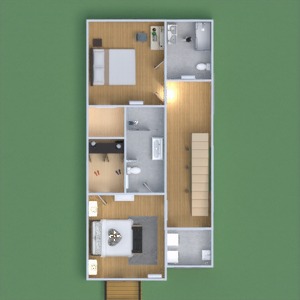 planos casa cuarto de baño dormitorio salón hogar 3d
