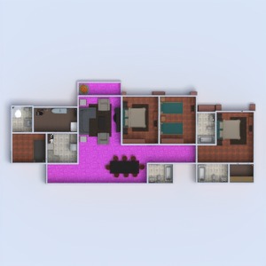 floorplans salle de bains chambre à coucher salon cuisine salle à manger architecture 3d