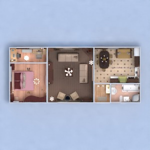 floorplans apartamento casa mobílias decoração faça você mesmo banheiro quarto quarto cozinha iluminação reforma utensílios domésticos sala de jantar despensa patamar 3d