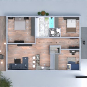 planos casa terraza muebles decoración bricolaje 3d