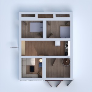 floorplans apartment house garage kitchen entryway 3d
