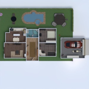 floorplans butas namas baldai dekoras vonia miegamasis svetainė garažas virtuvė eksterjeras apšvietimas kraštovaizdis valgomasis аrchitektūra 3d