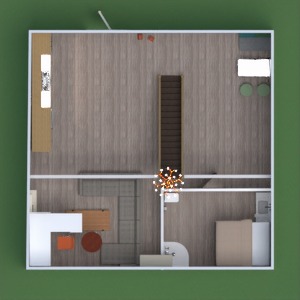 floorplans butas vonia miegamasis virtuvė valgomasis 3d