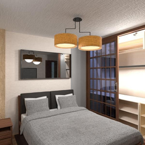 planos apartamento muebles decoración dormitorio reforma 3d