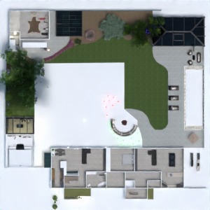 planos casa garaje iluminación reforma paisaje 3d