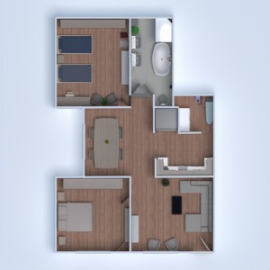 floorplans apartamento decoração 3d