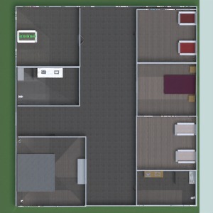 planos casa cuarto de baño exterior habitación infantil 3d