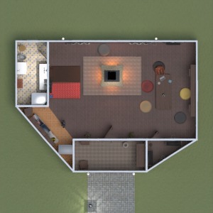 floorplans butas namas baldai dekoras vonia svetainė virtuvė kraštovaizdis namų apyvoka 3d