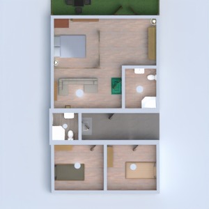 planos apartamento casa terraza dormitorio arquitectura 3d