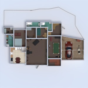 floorplans namas vonia miegamasis svetainė garažas vaikų kambarys biuras 3d
