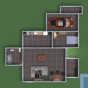 floorplans house living room garage household dining room 3d