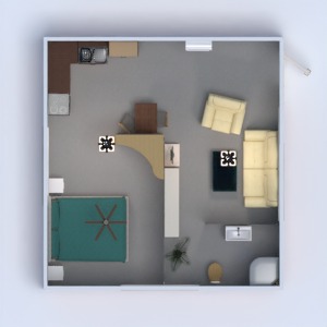 floorplans przechowywanie mieszkanie typu studio 3d