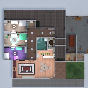 floorplans 公寓 家具 装饰 浴室 卧室 厨房 户外 单间公寓 3d