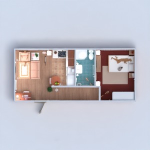planos apartamento muebles cuarto de baño dormitorio salón cocina iluminación 3d