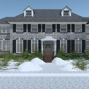 planos casa exterior arquitectura 3d