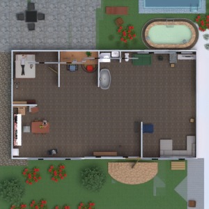 planos casa dormitorio exterior 3d