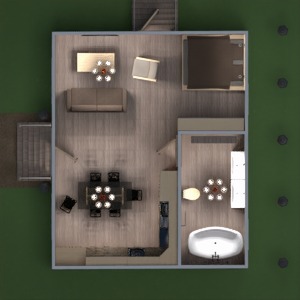 floorplans 独栋别墅 家具 装饰 客厅 厨房 照明 景观 结构 玄关 3d
