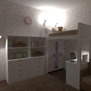 planos dormitorio habitación infantil 3d
