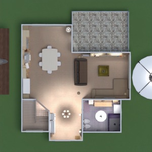 floorplans appartement terrasse meubles décoration salle de bains chambre à coucher salon cuisine eclairage maison salle à manger architecture espace de rangement entrée 3d