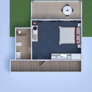 floorplans vonia miegamasis virtuvė 3d