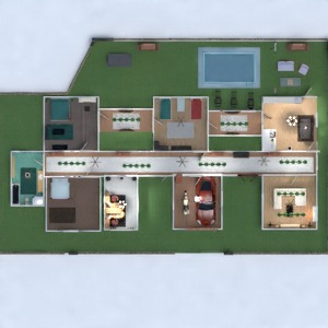 floorplans casa decoração área externa utensílios domésticos 3d