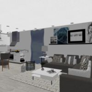 планировки квартира гостиная столовая 3d