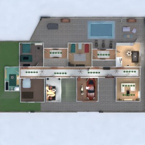 floorplans 独栋别墅 家具 装饰 车库 户外 办公室 景观 家电 3d
