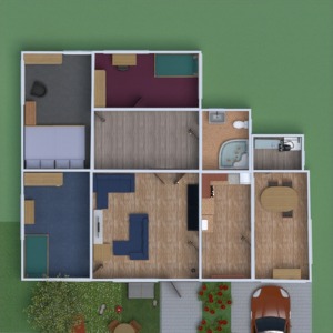 floorplans apartamento utensílios domésticos 3d