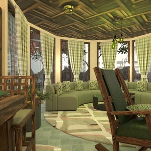 floorplans apartment terrace living room outdoor dining room 3d