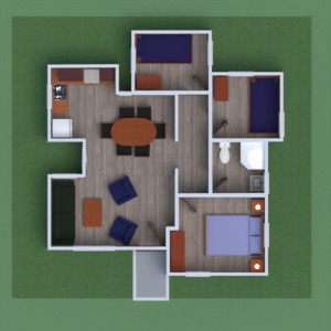 floorplans maison meubles cuisine chambre d'enfant architecture 3d