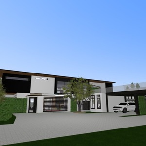planos cocina exterior paisaje comedor arquitectura 3d