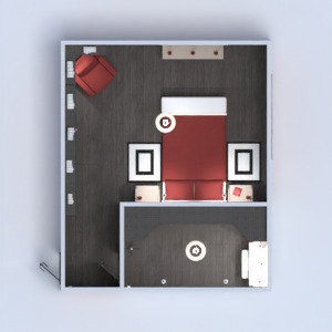floorplans meubles chambre à coucher espace de rangement 3d