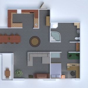 floorplans apartamento casa utensílios domésticos 3d