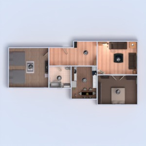 floorplans apartamento mobílias decoração banheiro quarto quarto cozinha quarto infantil iluminação utensílios domésticos sala de jantar despensa patamar 3d