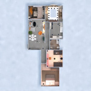 floorplans vonia miegamasis svetainė virtuvė 3d