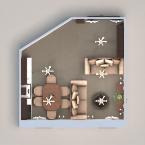 floorplans svetainė virtuvė 3d