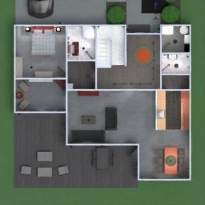 floorplans appartement maison terrasse meubles salle de bains chambre à coucher salon cuisine extérieur chambre d'enfant eclairage salle à manger architecture entrée 3d