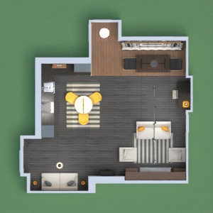 planos apartamento casa decoración salón cocina 3d